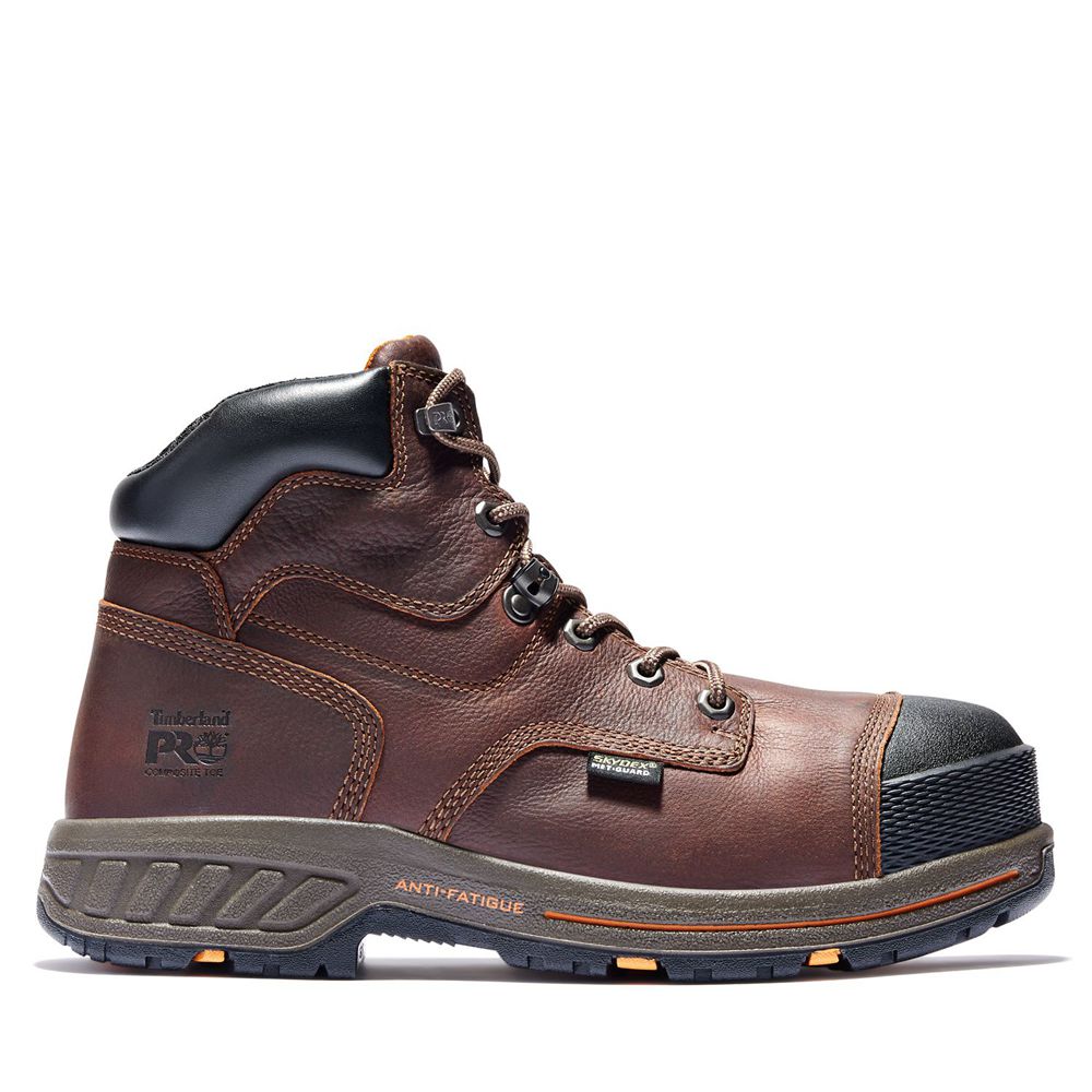 Timberland Mens Work Boots PRO® Helix HD 6" Met Guard Comp Toe - Brown/Black - India UF2359147